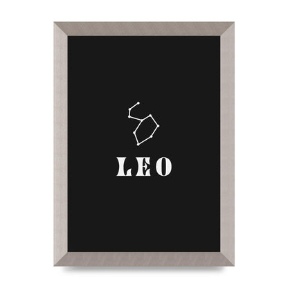 Minimalist Horoscope Star Sign Series Leo Art For The Home - A4 framed
