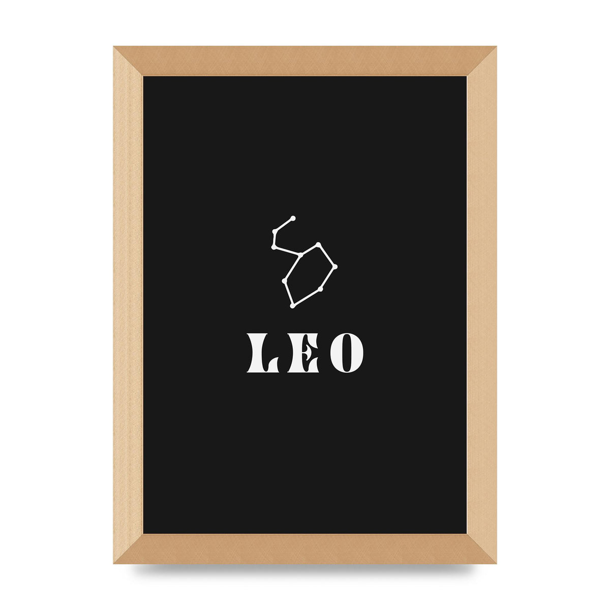 Minimalist Horoscope Star Sign Series Leo Art For The Home - A4 framed