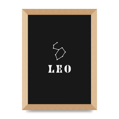 Minimalist Horoscope Star Sign Series Leo Art For The Home - A4 framed