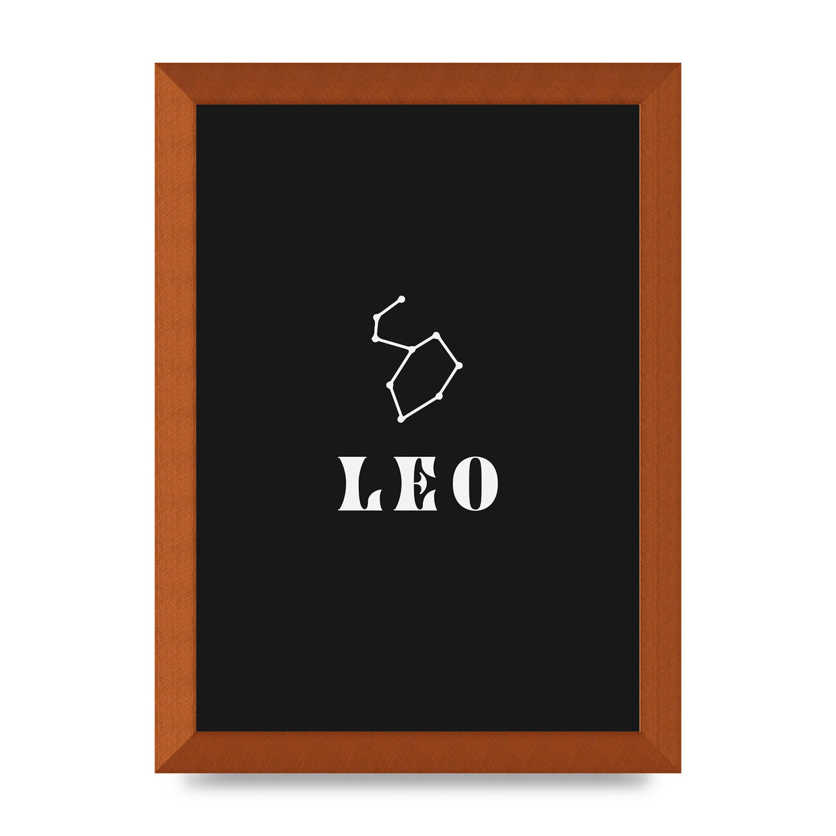 Minimalist Horoscope Star Sign Series Leo Art For The Home - A4 framed