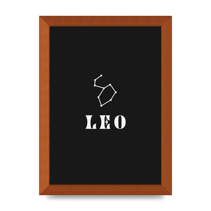 Minimalist Horoscope Star Sign Series Leo Art For The Home - A4 framed