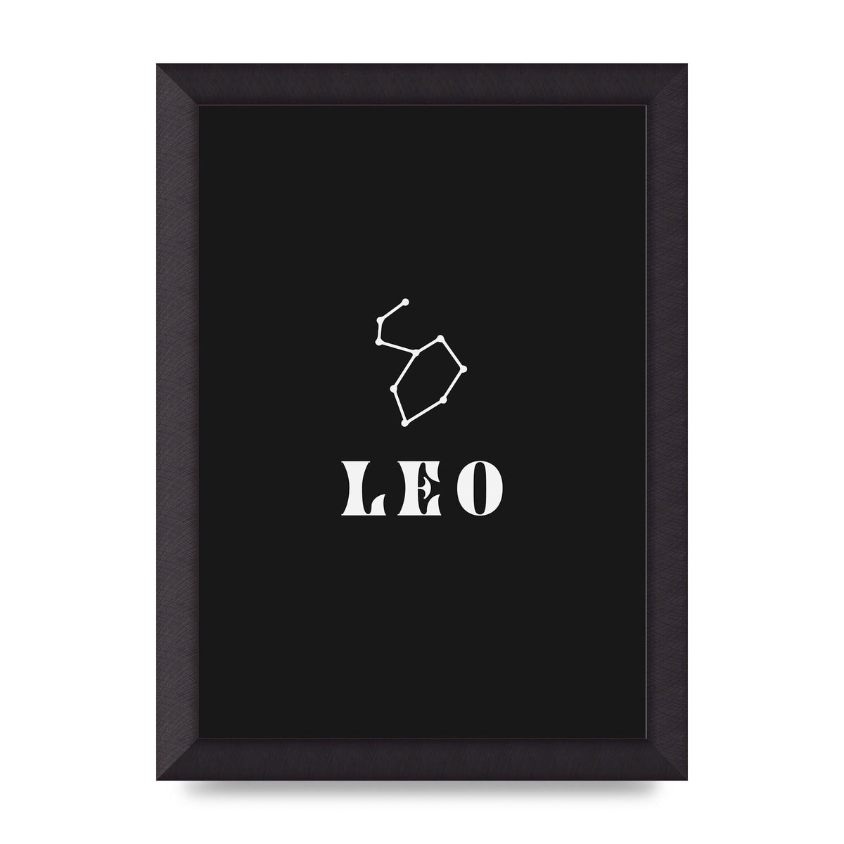 Minimalist Horoscope Star Sign Series Leo Art For The Home - A4 framed