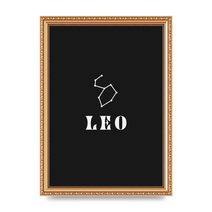 Minimalist Horoscope Star Sign Series Leo Art For The Home - A4 framed