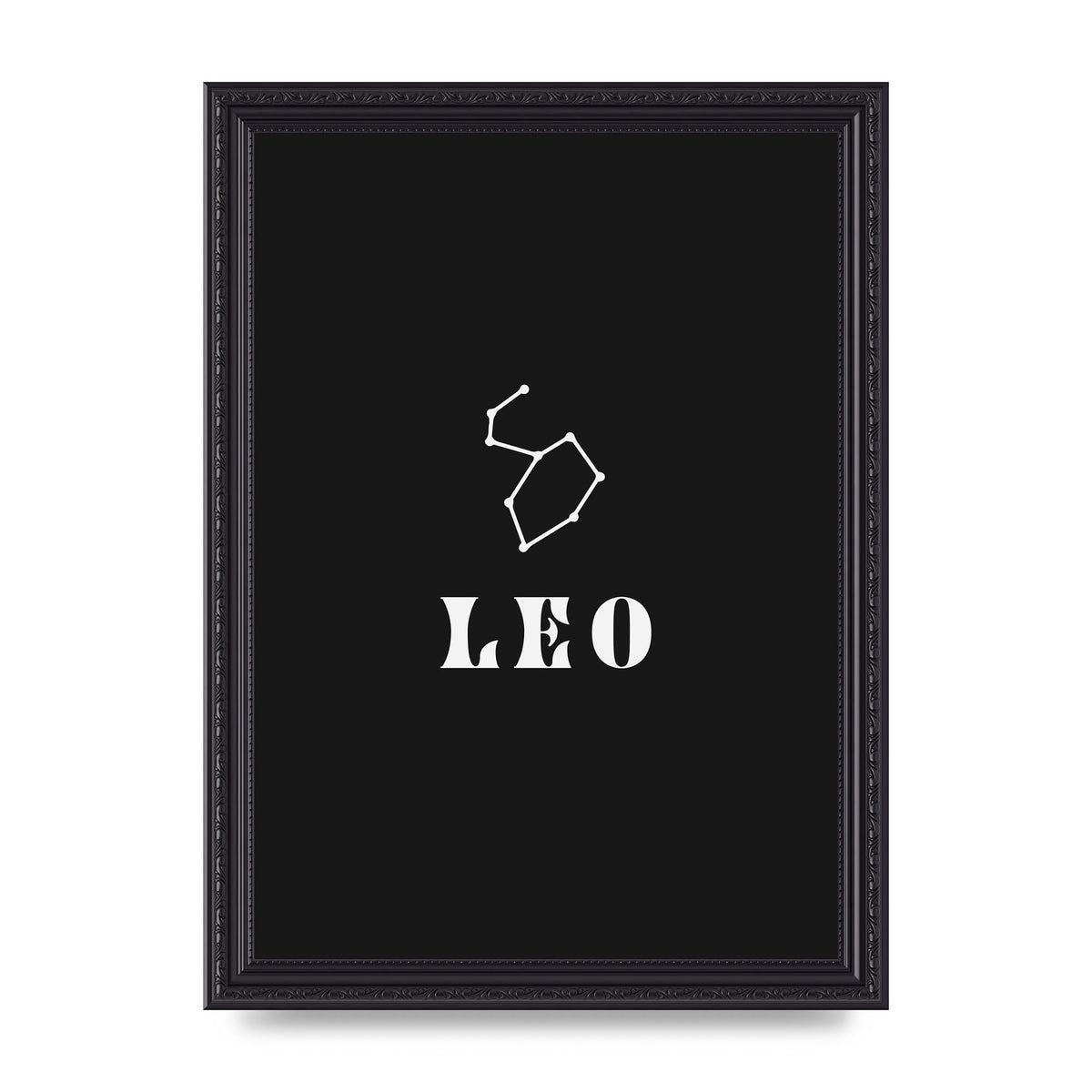 Minimalist Horoscope Star Sign Series Leo Art For The Home - A4 framed