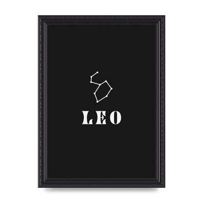 Minimalist Horoscope Star Sign Series Leo Art For The Home - A4 framed