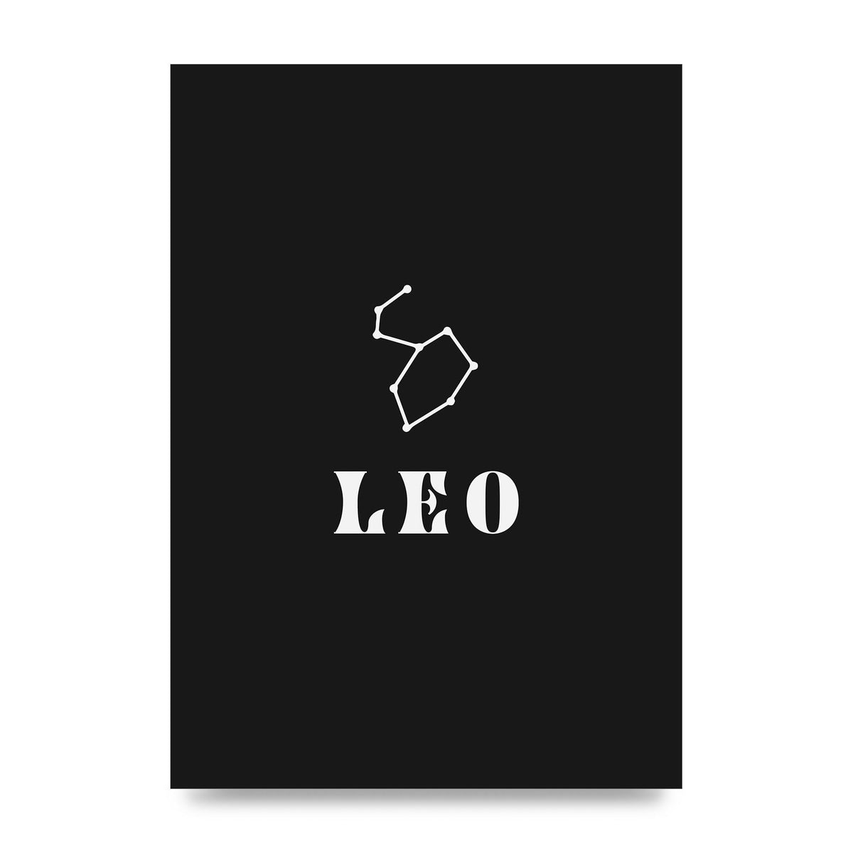 Minimalist Horoscope Star Sign Series Leo Art For The Home - unframed print