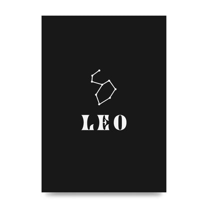 Minimalist Horoscope Star Sign Series Leo Art For The Home - unframed print