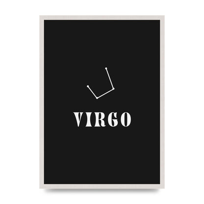 Minimalist Horoscope Star Sign Series Virgo Printed Poster - A2 framed