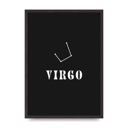 Minimalist Horoscope Star Sign Series Virgo Printed Poster - A2 framed
