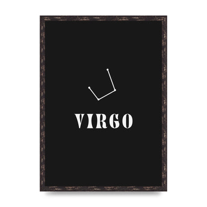 Minimalist Horoscope Star Sign Series Virgo Printed Poster - A2 framed