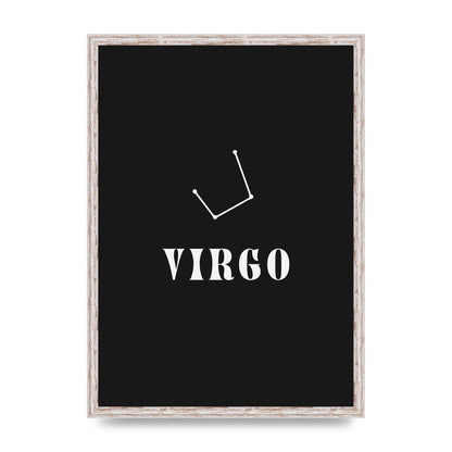 Minimalist Horoscope Star Sign Series Virgo Printed Poster - A2 framed