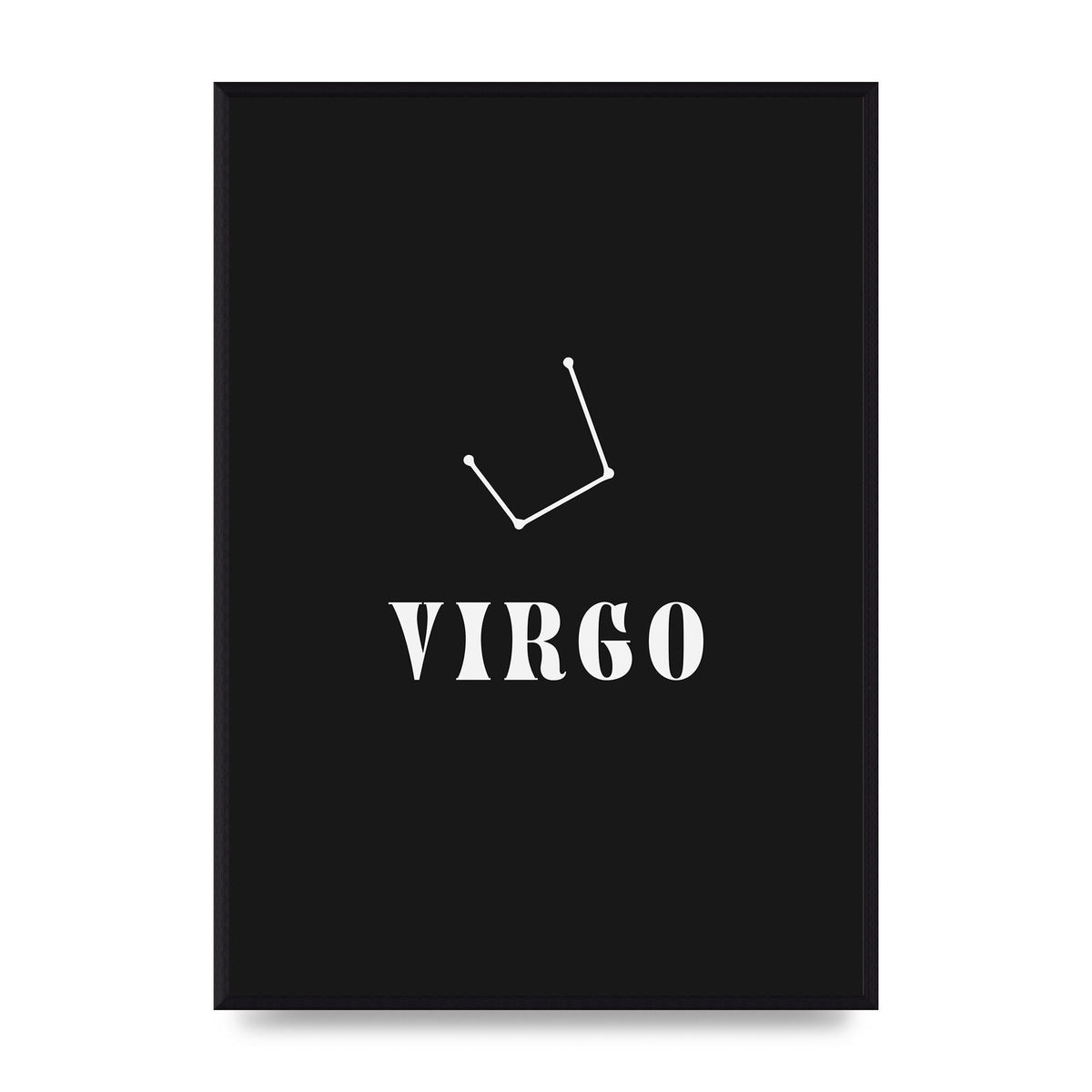 Minimalist Horoscope Star Sign Series Virgo Printed Poster - A2 framed
