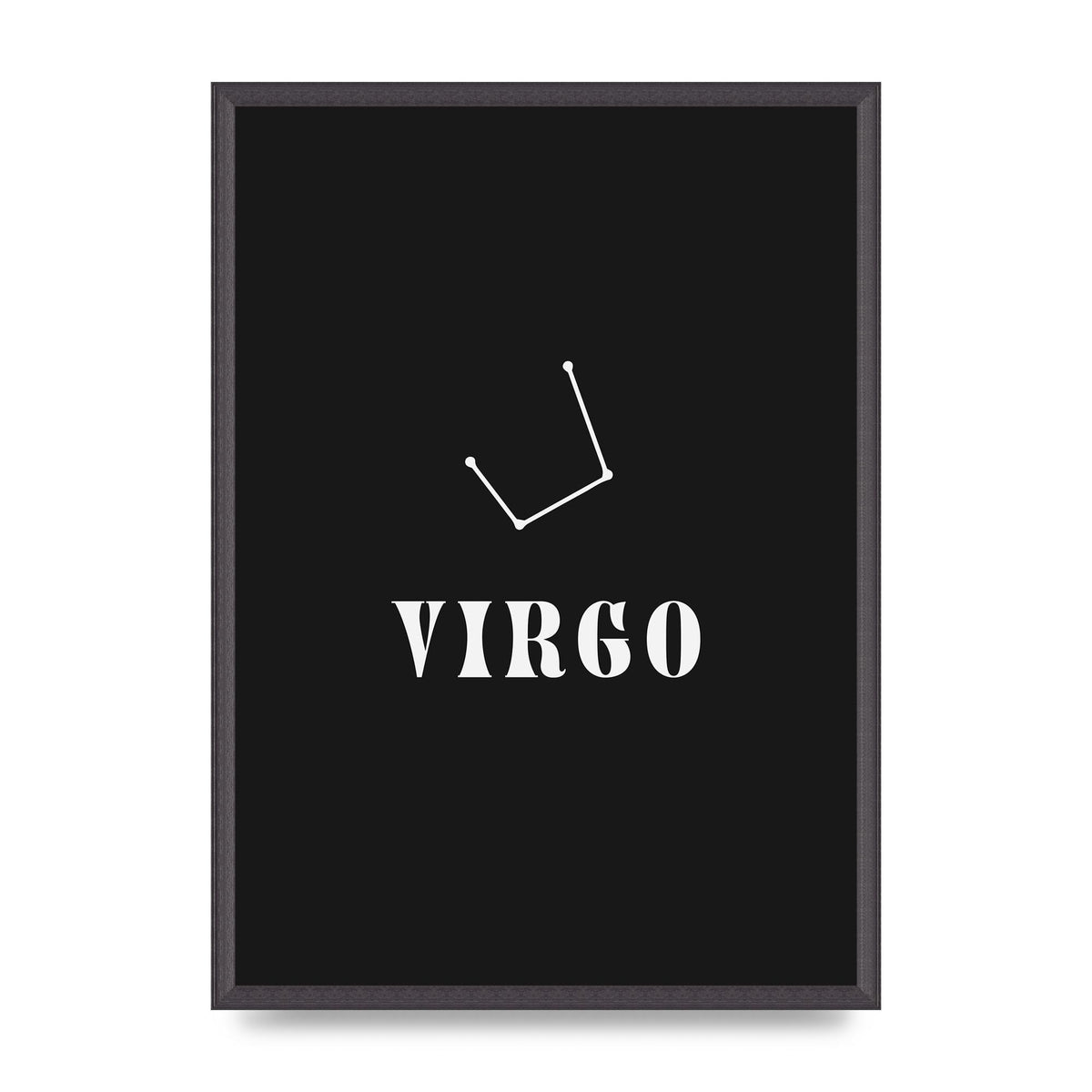 Minimalist Horoscope Star Sign Series Virgo Printed Poster - A2 framed