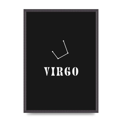 Minimalist Horoscope Star Sign Series Virgo Printed Poster - A2 framed