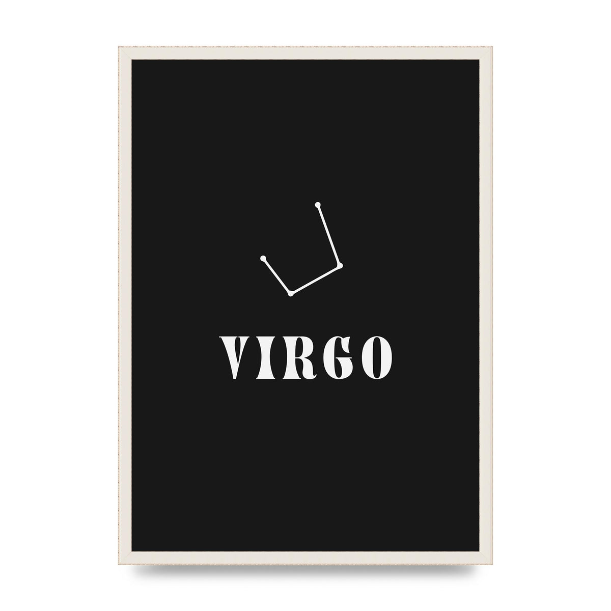Minimalist Horoscope Star Sign Series Virgo Printed Poster - A2 framed