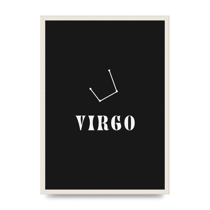 Minimalist Horoscope Star Sign Series Virgo Printed Poster - A2 framed