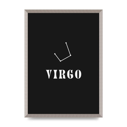 Minimalist Horoscope Star Sign Series Virgo Printed Poster - A2 framed