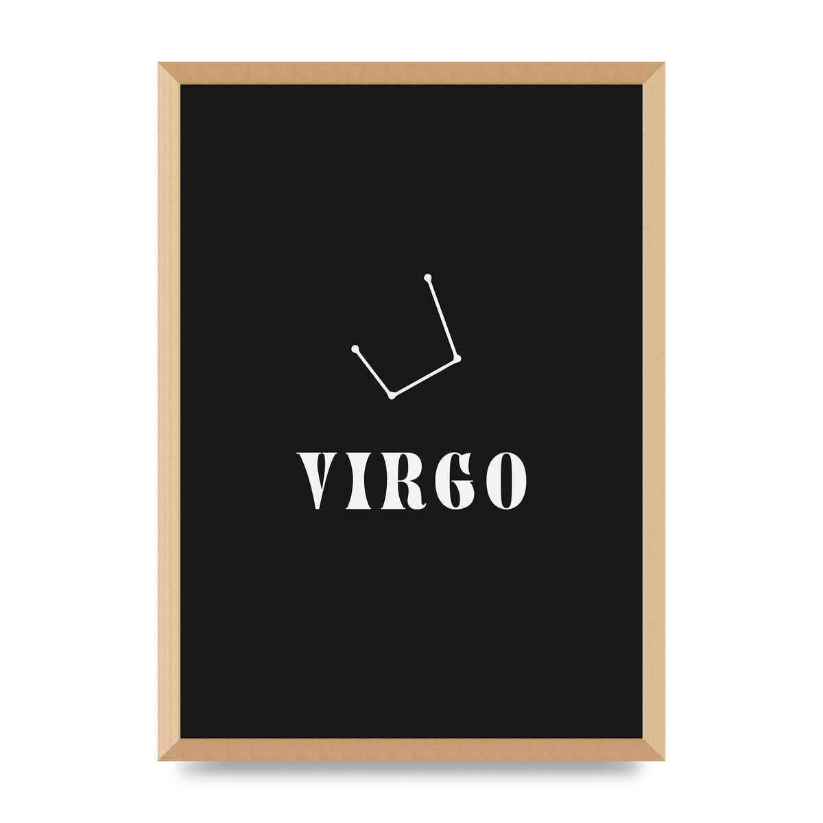 Minimalist Horoscope Star Sign Series Virgo Printed Poster - A2 framed