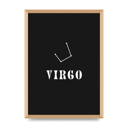Minimalist Horoscope Star Sign Series Virgo Printed Poster - A2 framed