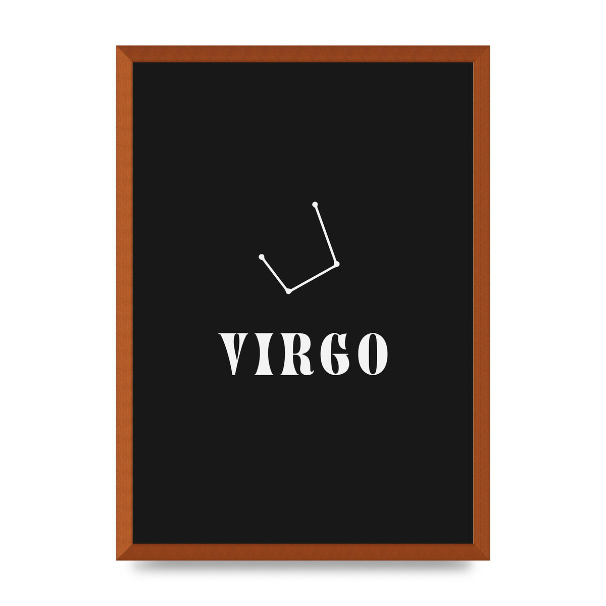 Minimalist Horoscope Star Sign Series Virgo Printed Poster - A2 framed