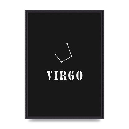 Minimalist Horoscope Star Sign Series Virgo Printed Poster - A2 framed