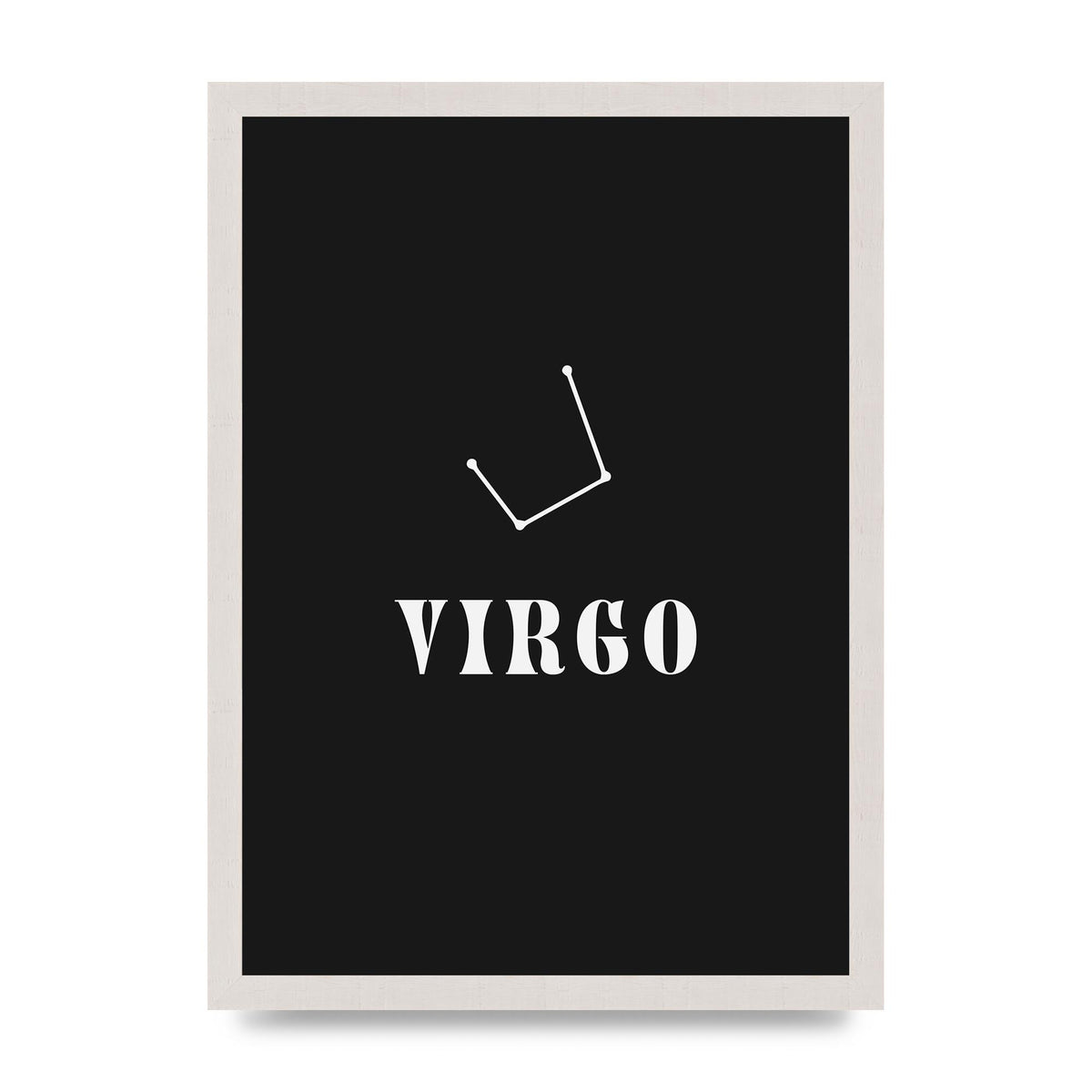 Minimalist Horoscope Star Sign Series Virgo Printed Poster - A3 framed