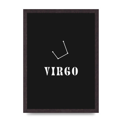 Minimalist Horoscope Star Sign Series Virgo Printed Poster - A3 framed