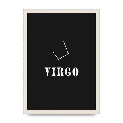 Minimalist Horoscope Star Sign Series Virgo Printed Poster - A3 framed