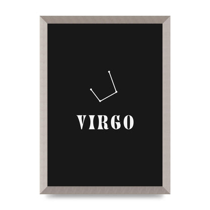 Minimalist Horoscope Star Sign Series Virgo Printed Poster - A3 framed