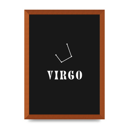 Minimalist Horoscope Star Sign Series Virgo Printed Poster - A3 framed