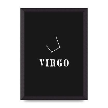Minimalist Horoscope Star Sign Series Virgo Printed Poster - A3 framed