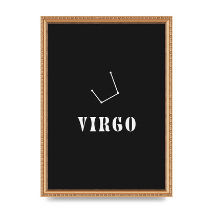 Minimalist Horoscope Star Sign Series Virgo Printed Poster - A3 framed