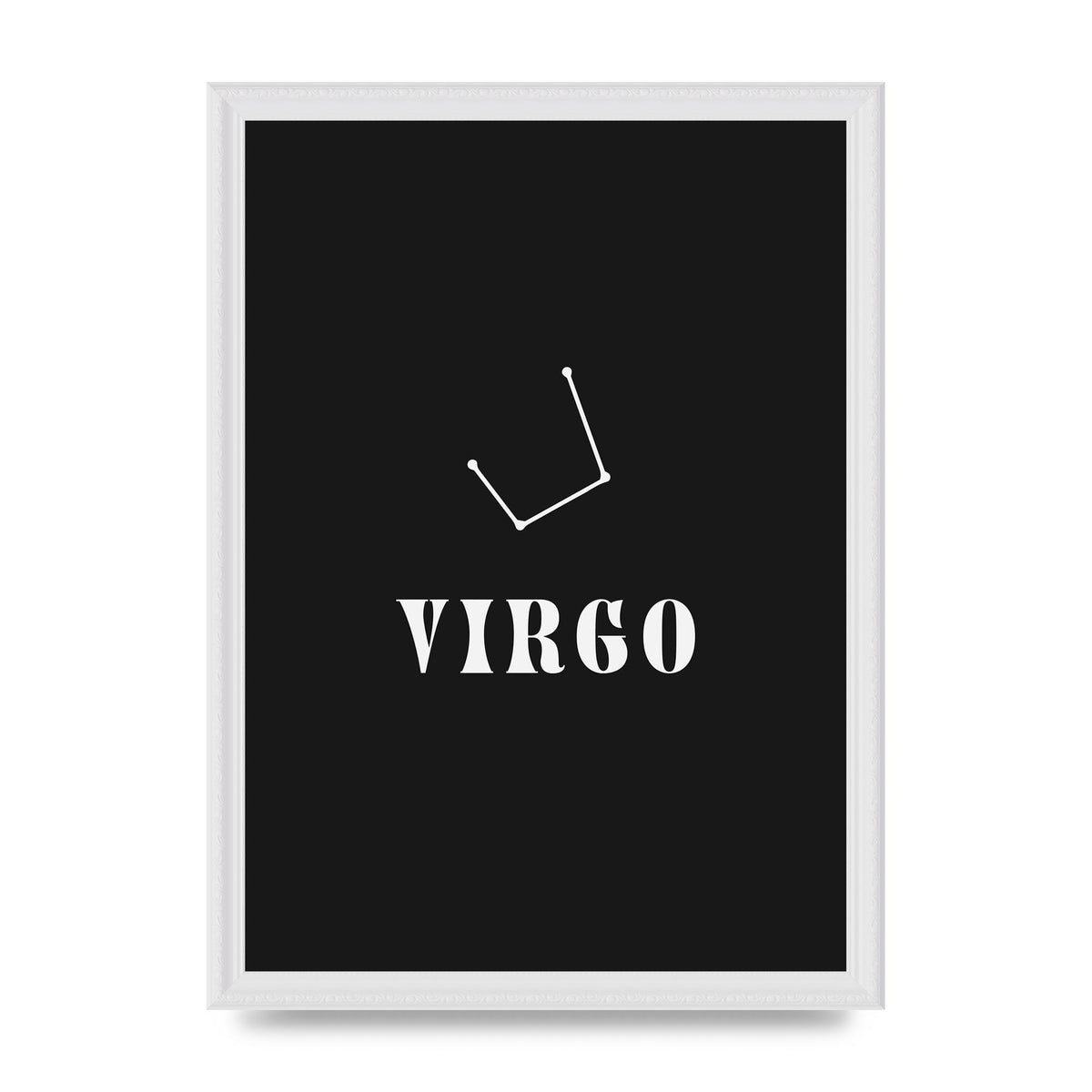 Minimalist Horoscope Star Sign Series Virgo Printed Poster - A3 framed