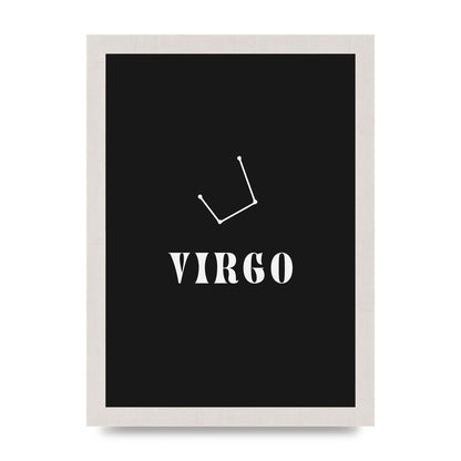 Minimalist Horoscope Star Sign Series Virgo Printed Poster - A4 framed