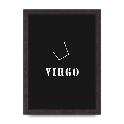 Minimalist Horoscope Star Sign Series Virgo Printed Poster - A4 framed