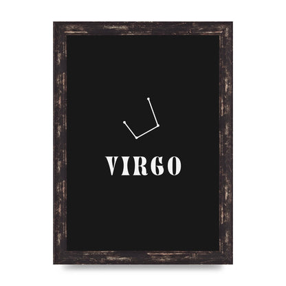 Minimalist Horoscope Star Sign Series Virgo Printed Poster - A4 framed