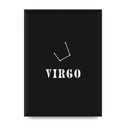 Minimalist Horoscope Star Sign Series Virgo Printed Poster - A4 framed