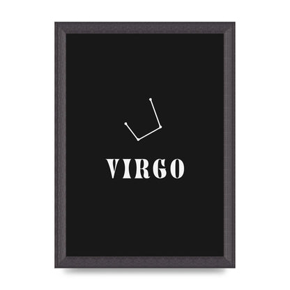 Minimalist Horoscope Star Sign Series Virgo Printed Poster - A4 framed