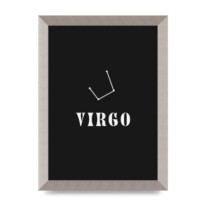 Minimalist Horoscope Star Sign Series Virgo Printed Poster - A4 framed