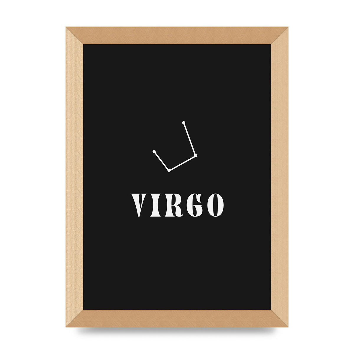 Minimalist Horoscope Star Sign Series Virgo Printed Poster - A4 framed