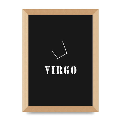Minimalist Horoscope Star Sign Series Virgo Printed Poster - A4 framed