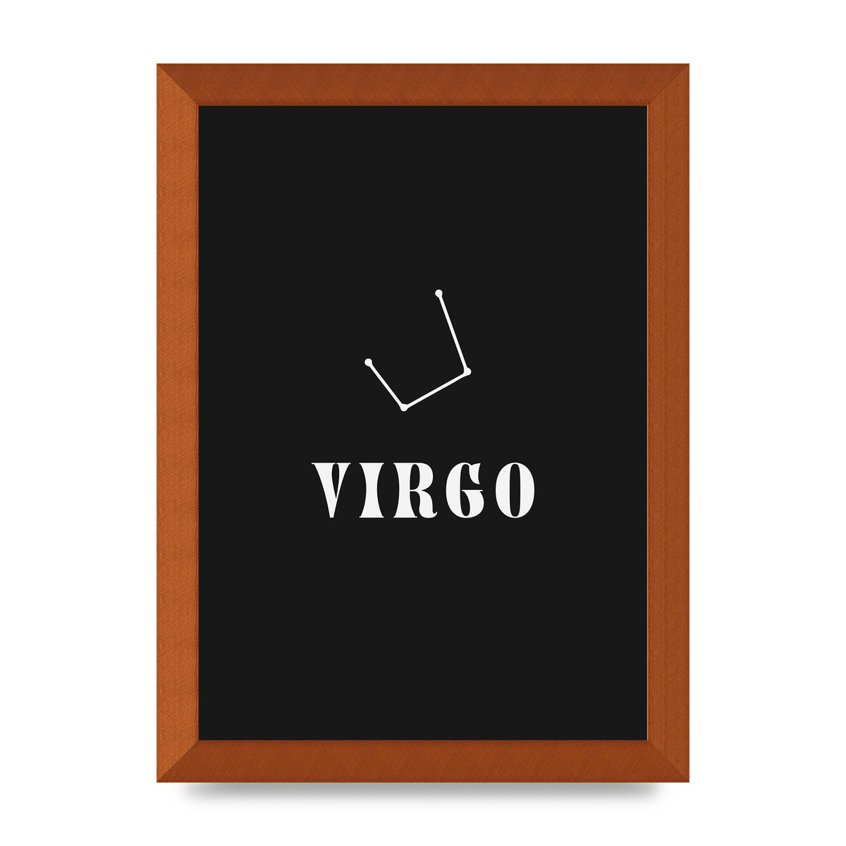Minimalist Horoscope Star Sign Series Virgo Printed Poster - A4 framed