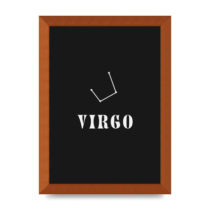 Minimalist Horoscope Star Sign Series Virgo Printed Poster - A4 framed