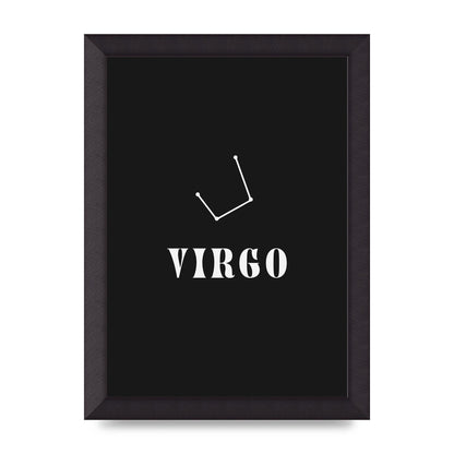 Minimalist Horoscope Star Sign Series Virgo Printed Poster - A4 framed