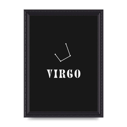Minimalist Horoscope Star Sign Series Virgo Printed Poster - A4 framed