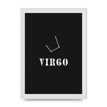Minimalist Horoscope Star Sign Series Virgo Printed Poster - A4 framed