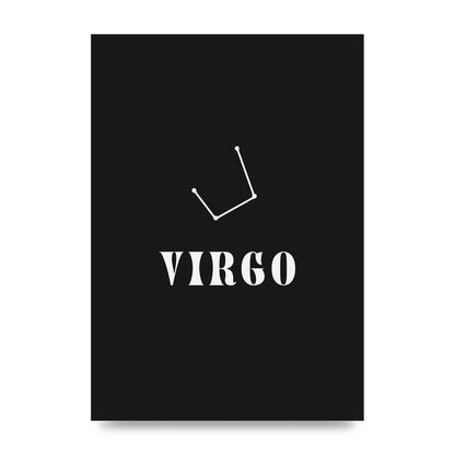 Minimalist Horoscope Star Sign Series Virgo Printed Poster - unframed print