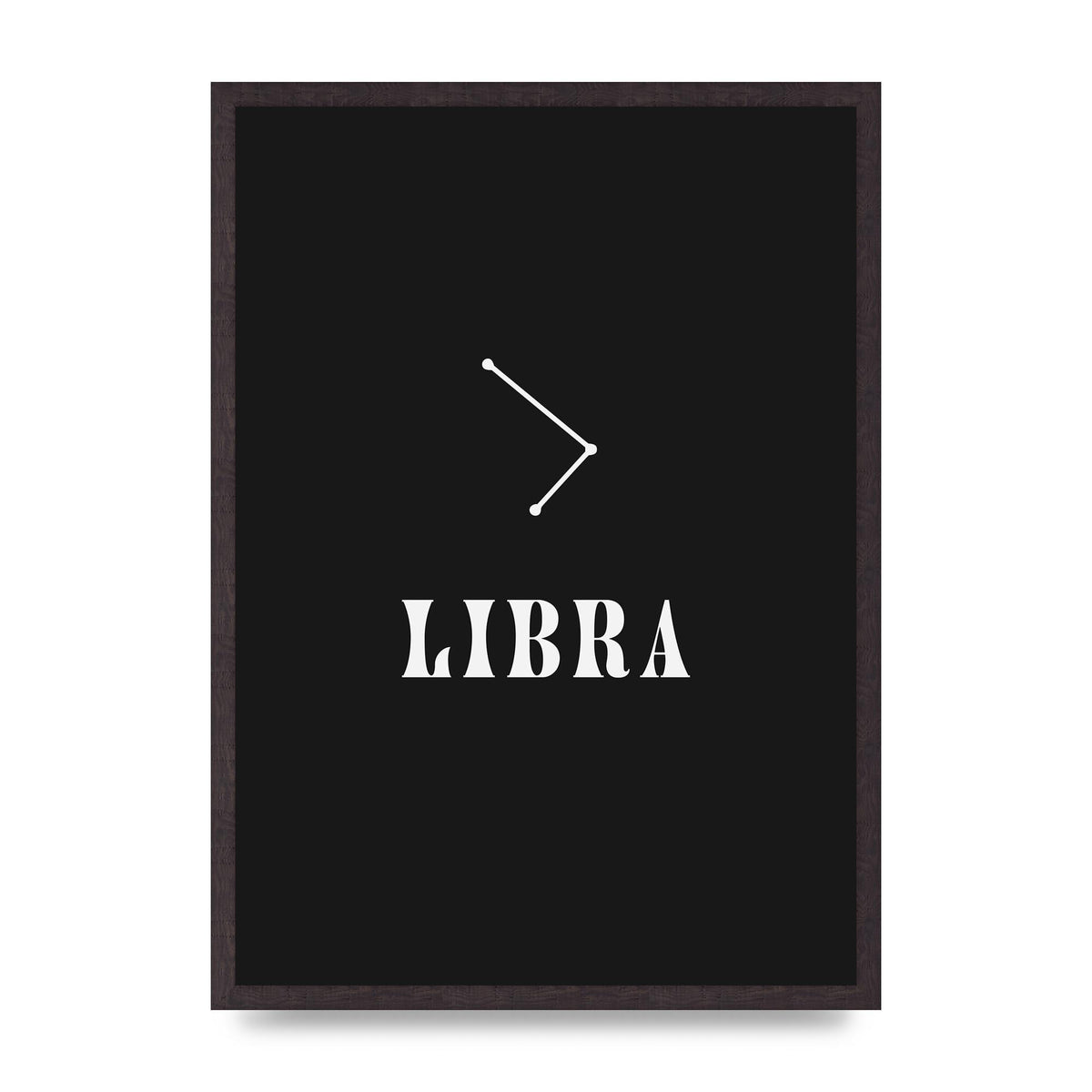 Minimalist Horoscope Star Sign Series Libra Wall Art - A2 framed