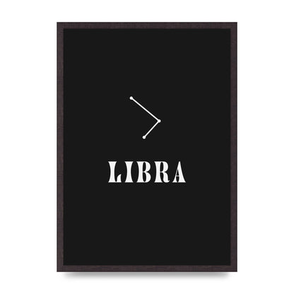 Minimalist Horoscope Star Sign Series Libra Wall Art - A2 framed
