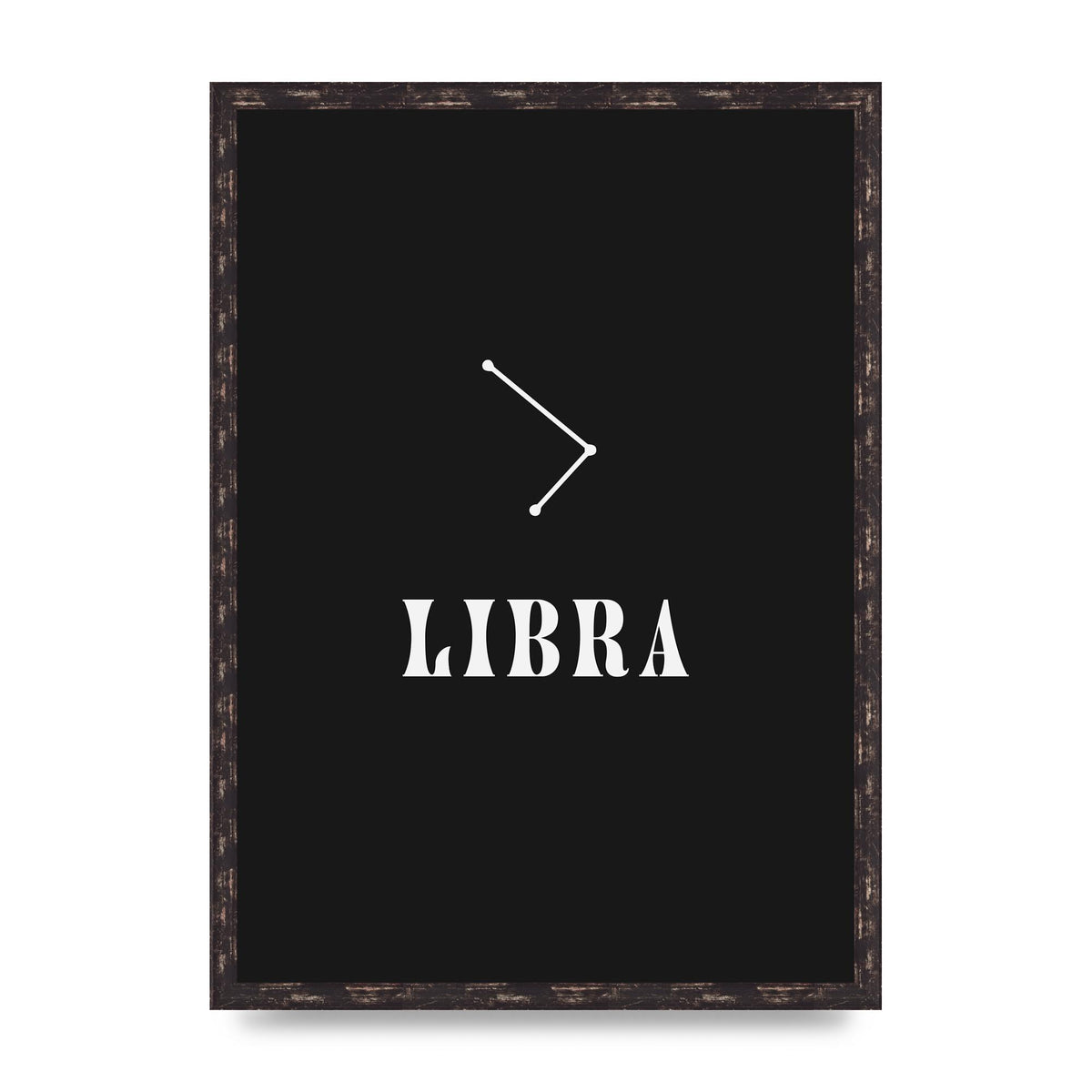 Minimalist Horoscope Star Sign Series Libra Wall Art - A2 framed